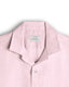 Pink Cuban Collar Long Sleeve Shirt
