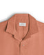 Terracotta Cuban Collar Long Sleeve Shirt