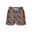 House of Malabaar boy's swim shorts with a fall foliage print.
