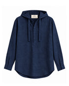 Navy Blue Hooded Shirt