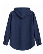 Navy Blue Hooded Shirt