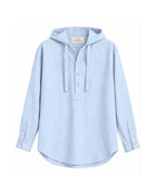Sky Blue Hooded Shirt