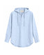 Sky Blue Hooded Shirt