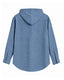 Dusty Blue Hooded Shirt