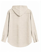 Cream Hooded Shirt