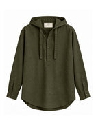 Olive Green Hooded Shirt