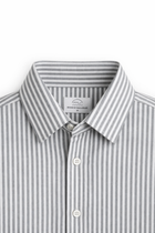 Sage Stripes Cut-Away Collar