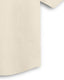 Cream Cuban Collar Short Sleeve Shirt