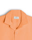 Orange Cuban Collar Long Sleeve Shirt