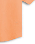 Orange Cuban Collar Shirt