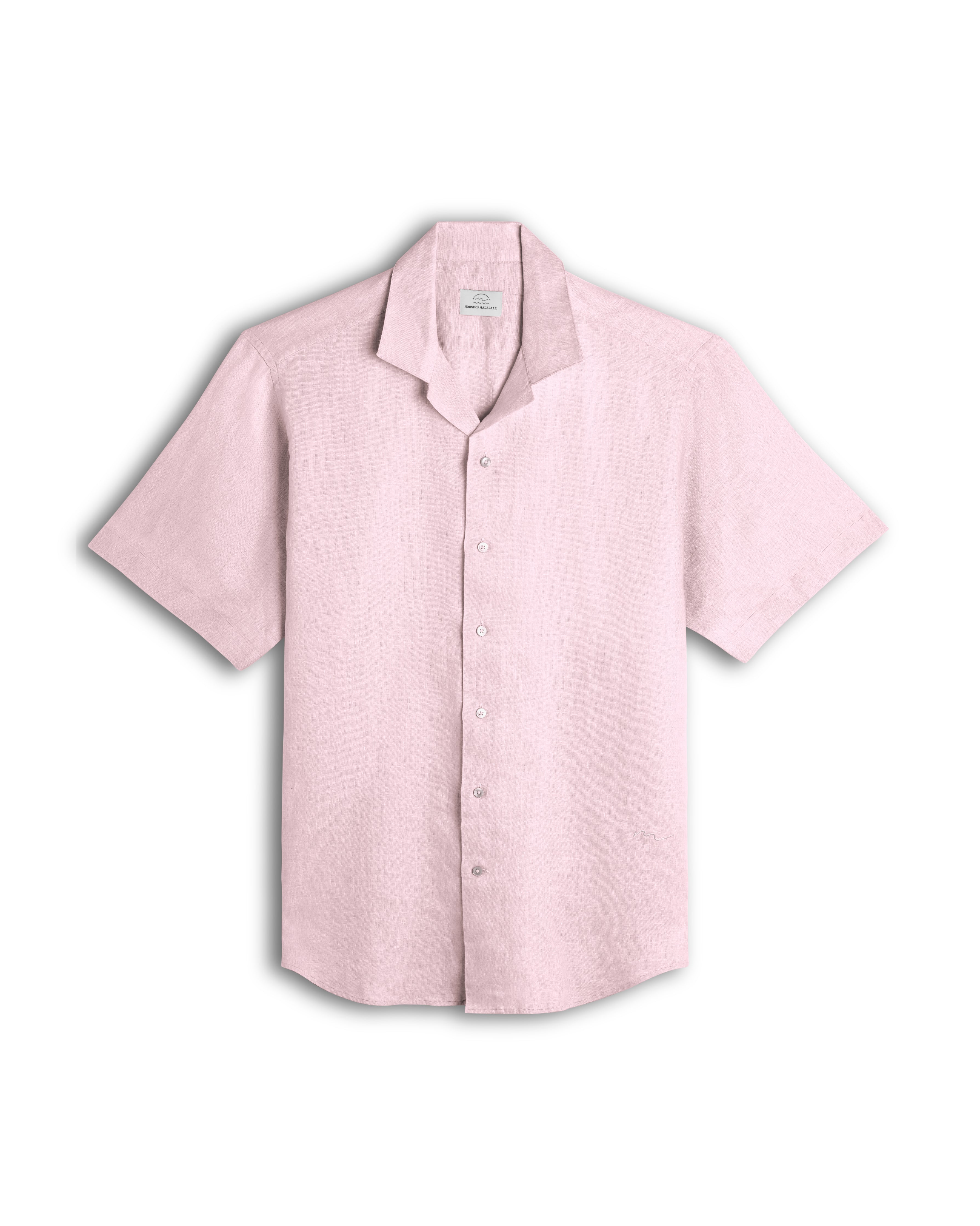 Pink Cuban Collar Shirt – House of Malabaar