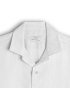White Cuban Collar Long Sleeve Shirt