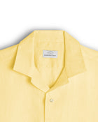 Yellow Cuban Collar Long Sleeve Shirt