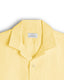 Yellow Cuban Collar Long Sleeve Shirt
