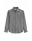 Grey Stripes Cut-Away Collar