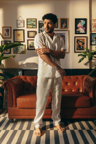 White Cuban Collar Shirt