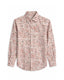 Cream Mosaic Linen Shirt