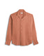 Terracotta Cuban Collar Long Sleeve Shirt