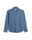 Dusty Blue Cuban Collar Long Sleeve Shirt