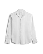 White Cuban Collar Long Sleeve Shirt
