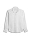 White Cuban Collar Long Sleeve Shirt