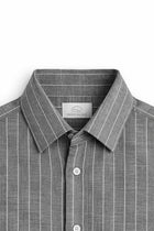 Grey Stripes Cut-Away Collar