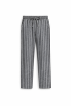 Grey Relaxed Striped Pants