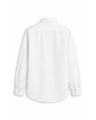 White Geometric Embroidered Cut-away collar