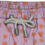 House of Malabaar pink boy's swim shorts with playful print of tropical leaves.