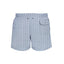 House of Malabaar boy's abstract wave print swim shorts with back pocket.